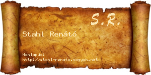 Stahl Renátó névjegykártya