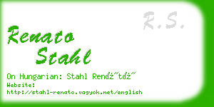 renato stahl business card